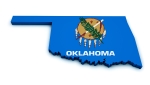 Oklahoma Map Flag Shape